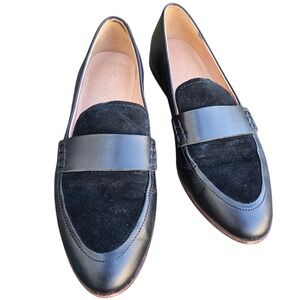 Madewell 9.5M Alex Loafer Leather Suede Pointed Toe‎ Flats Shoes Minimal Classic